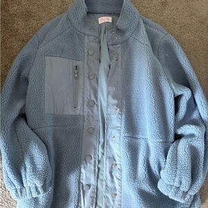 Pink Lily Cozy Blue Fleece Jacket